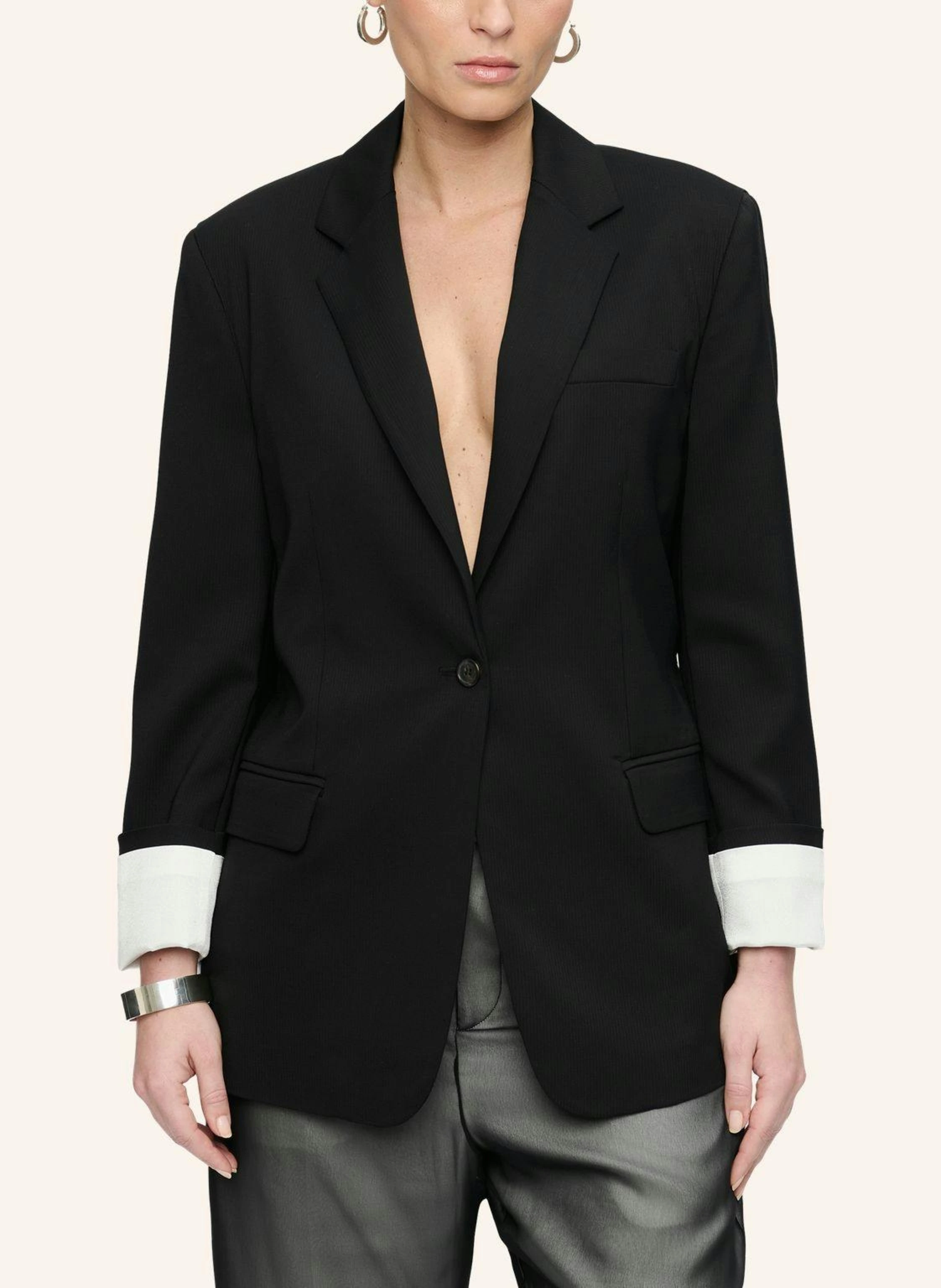 CÂLLAS MILANO DENIS Oversize-Blazer mit Kontrast-Satinmanschette