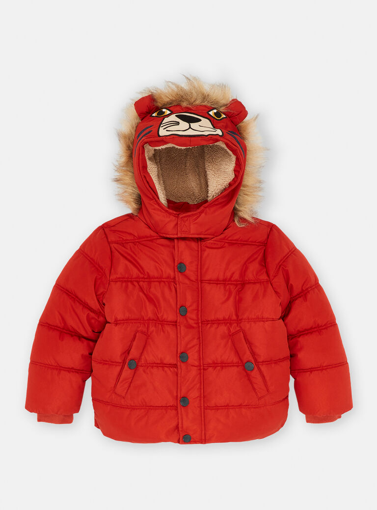 Doudoune à capuche rouge