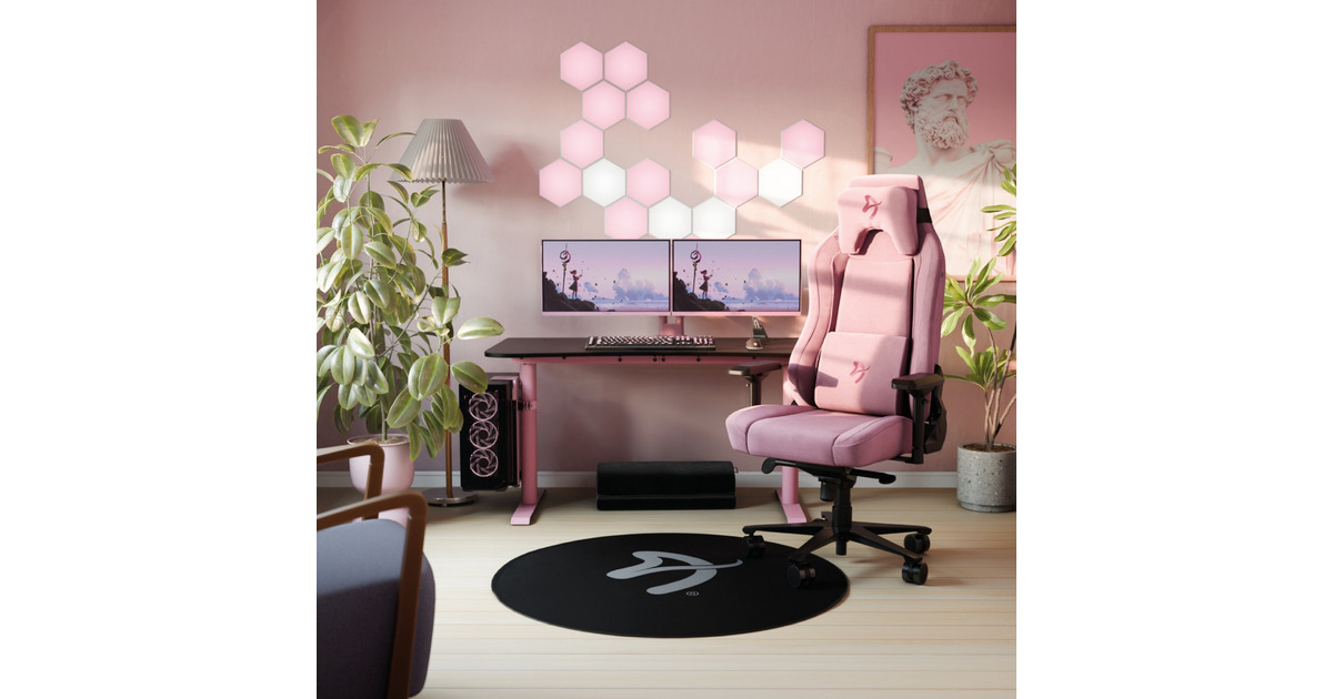ArozziArena Medium Gaming Desk - Pink  (Roze)
