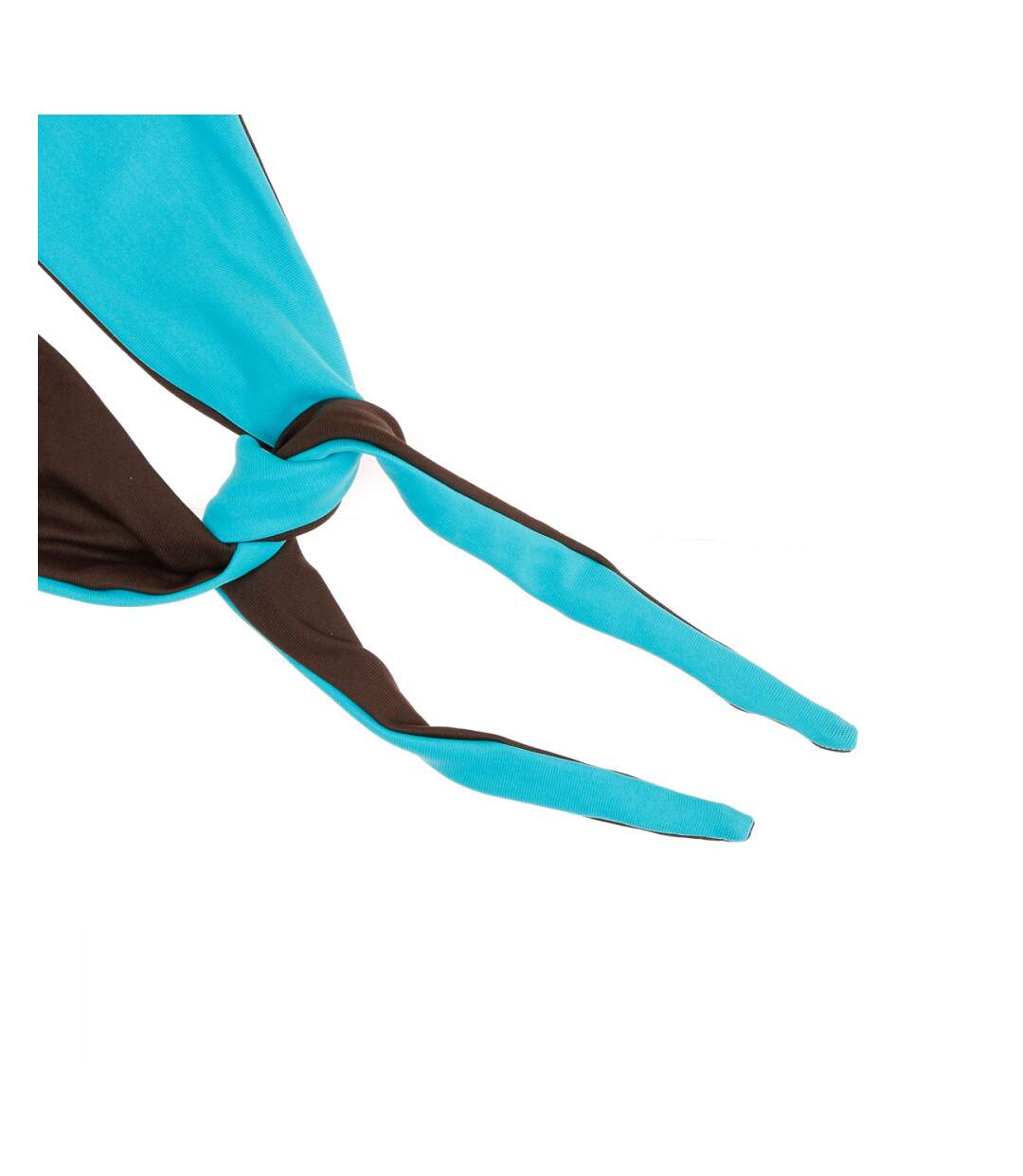 Haut de Bikini Bandeau Réversible Turquoise/Marron Femme Nana Cara Gioia