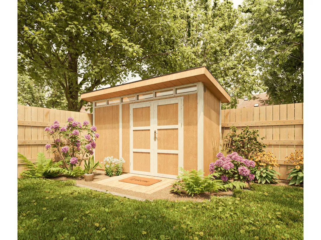 Abri de Jardin Qualité Premium 4m² /L161xL412xH239 cm - Timbela M902-HARVEST HONEY