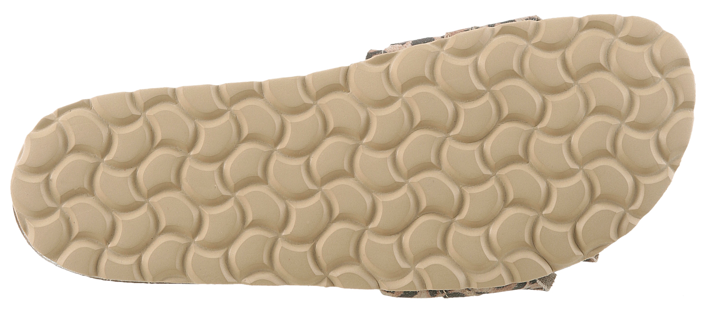 VERBENAS Pantolette »Rocio Roda«  Sommerschuh, Flat mit geschwungenen Laschenstoff