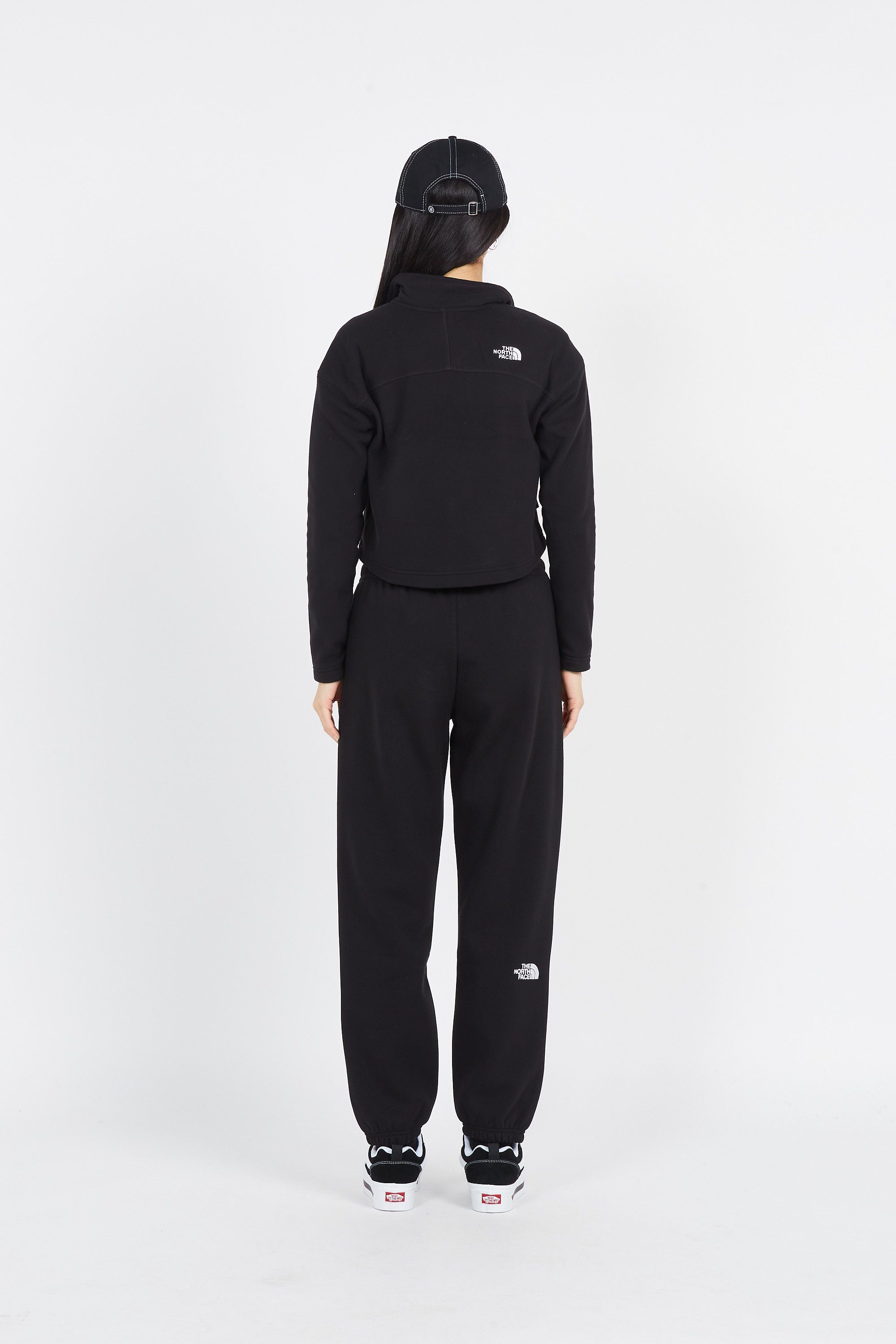 THE NORTH FACE Sweatshirt W 100 GLACIER CROPPED 1/4 ZIP Noir