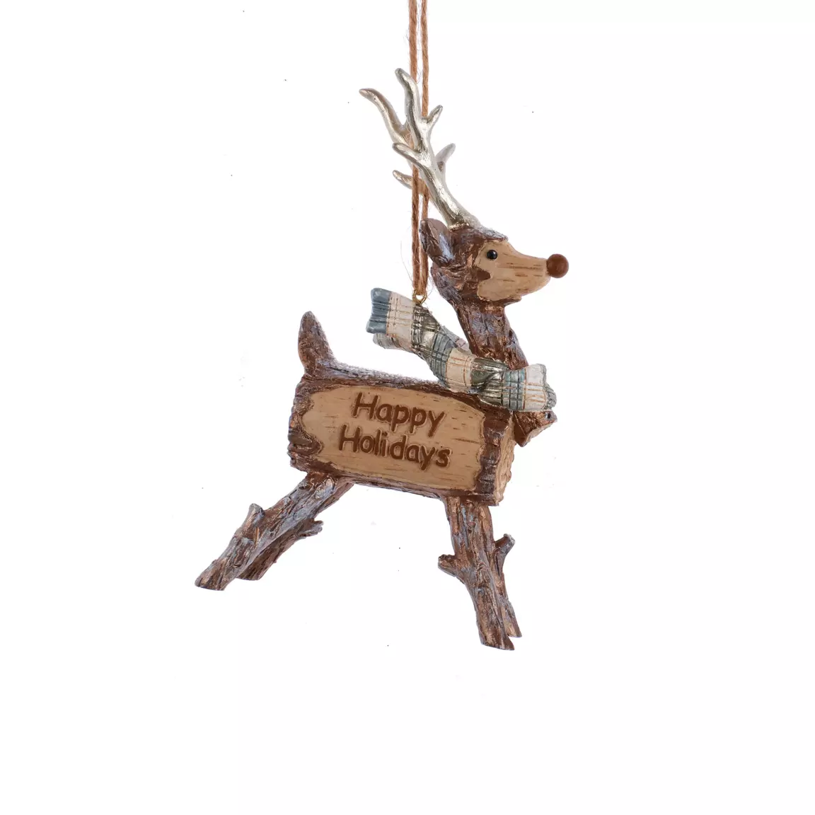 Renne à suspendre (H13 cm) Rustic Marron