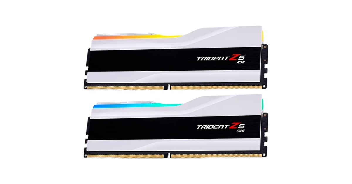 G.Skill64 GB DDR5-6400 Dual-Kit werkgeheugen  (Wit, Trident Z5 RGB, XMP 3.0)