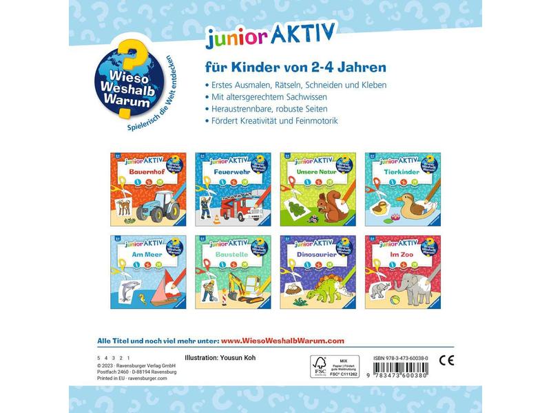 Ravensburger Kinder-Sachbuch WWW junior AKTIV: Am Meer Erstes Ausmalen, Rätseln, Schneiden und Kleben
