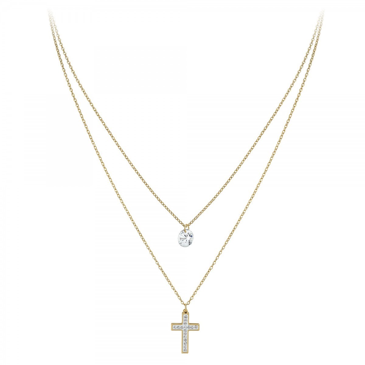 Collier multi rangs et croix par SC Bohème