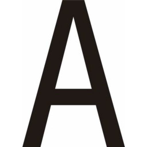 Lettres adhésives en vinyle noir A - à - Z - Lot de 10