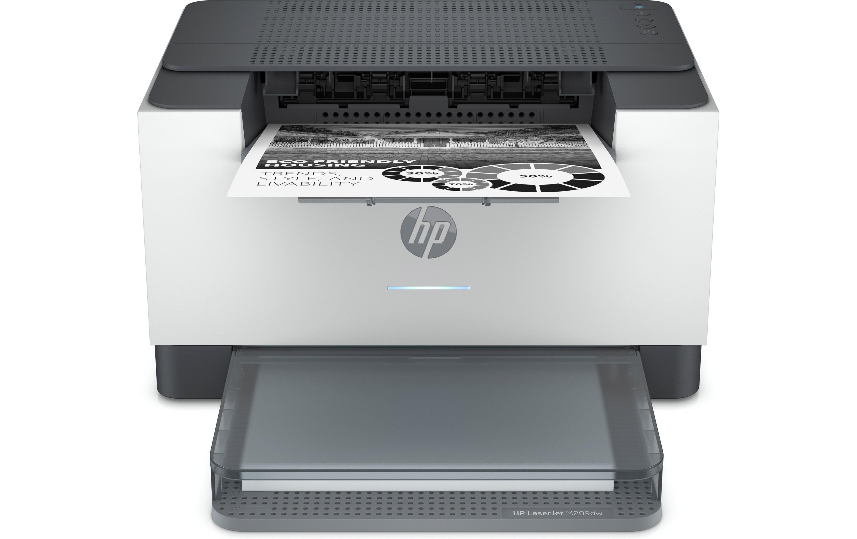 Drucker LaserJet M209dw<br>LAN- und WLAN-fähiger Schwarzweiss-Laserdrucker mit Duplexeinheit