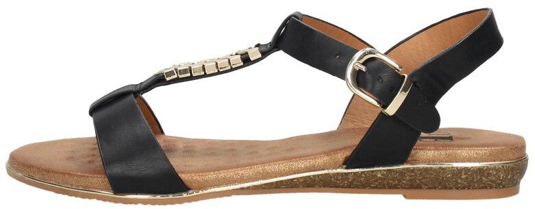 Sub55 Sandalen Plat zwart