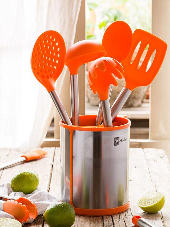 Pfannenwender aus Edelstahl mit Silikonkopf, EFFICIENT-Serie