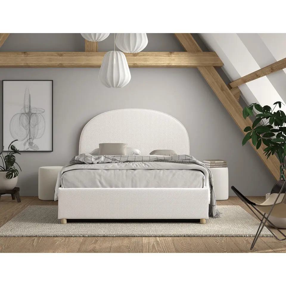 Vipack bed Moon met opbergruimte - wit - 140x200 cm