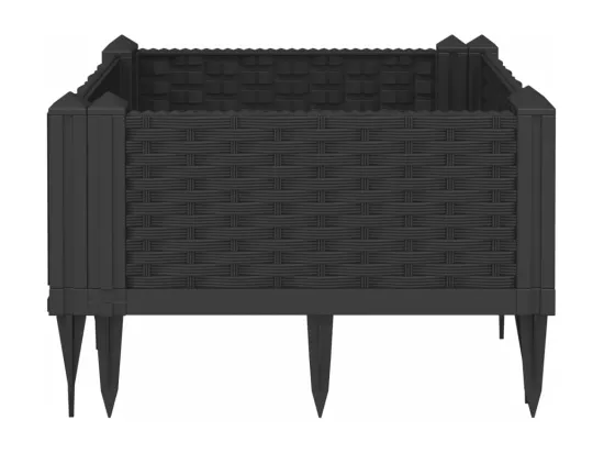 Jardinière bac lit surélevé noire 42 x 5 x 42 cm 02_0038200