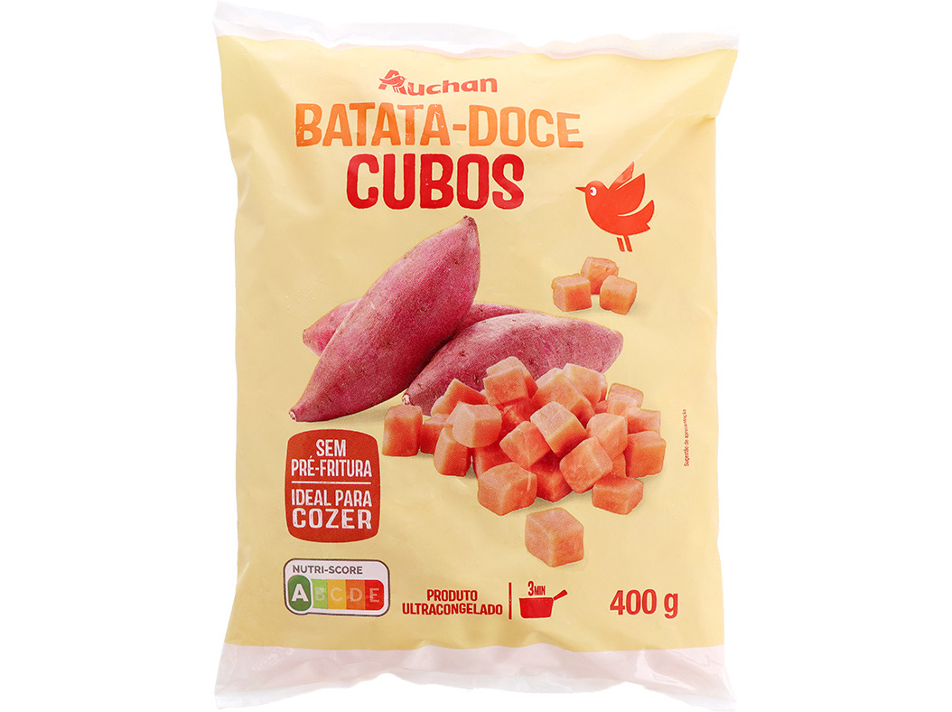 BATATA DOCE AUCHAN EM CUBOS PARA COZER 400G