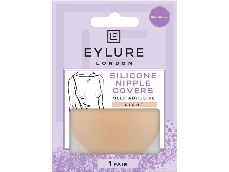 Eylure Nipple Covers light wiederverwendbar, 2 Stk Selbstklebende und wiederverwendbare Nipple Covers