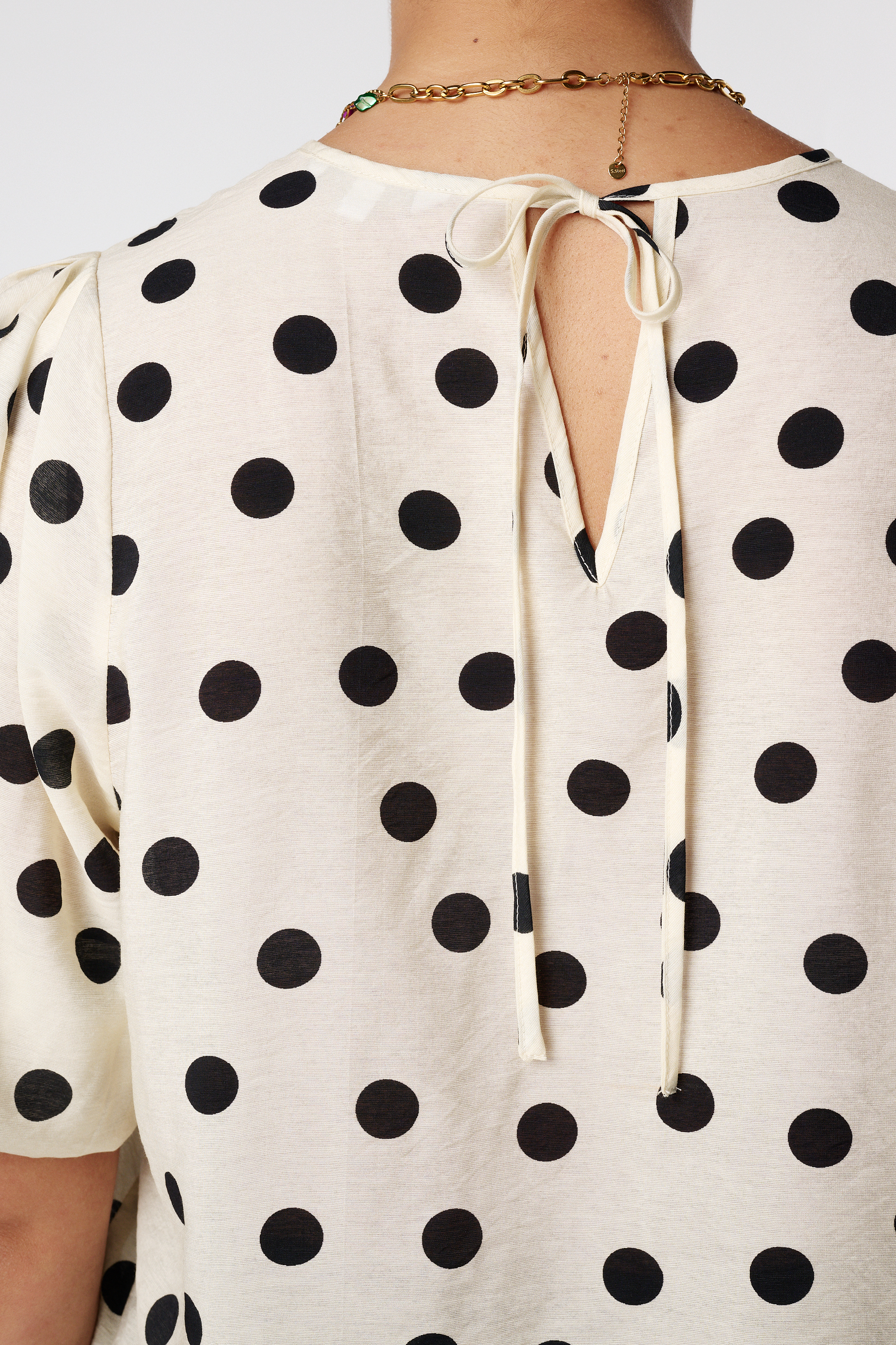 Blouse met stippen Multi Neutraal