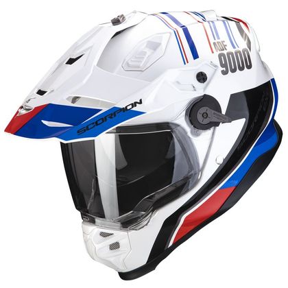 Casque Scorpion Exo ADF-9000 AIR - DESERT - Blanc / Bleu