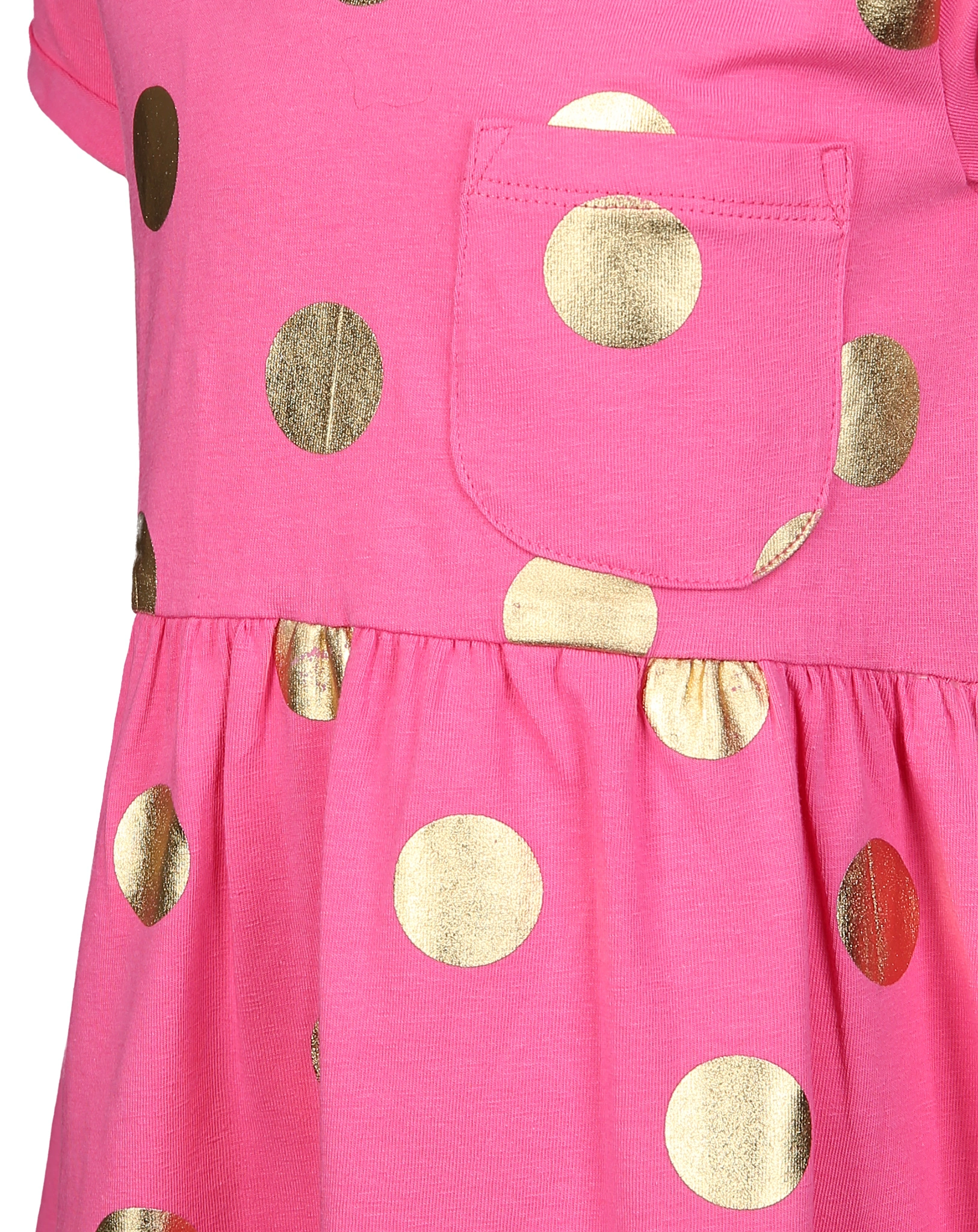 Kurzarm-Kleid PUNKTE in pink