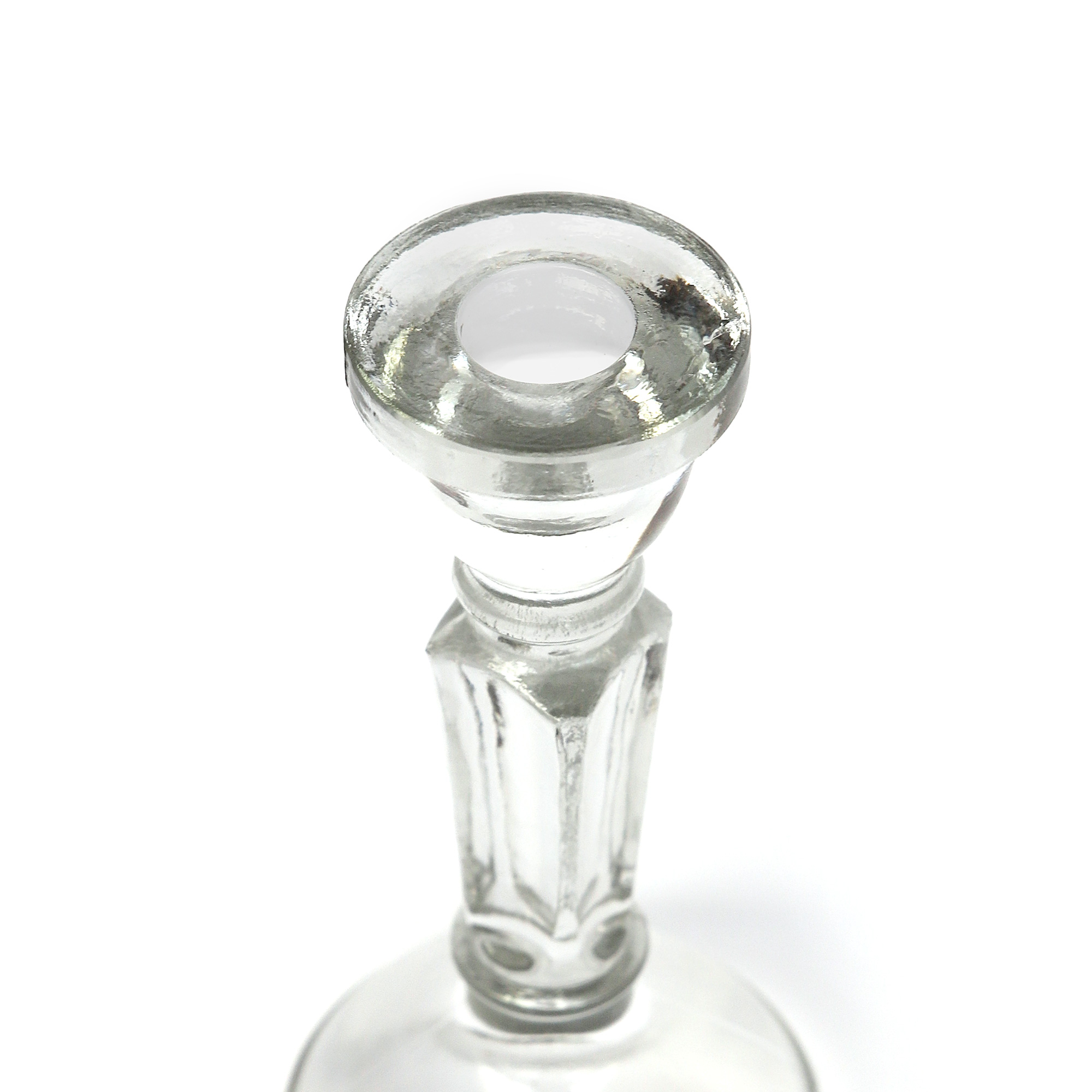 Kerzenständer aus Glas, H 18 cm, Ø 9 cm von fischer's lagerhaus