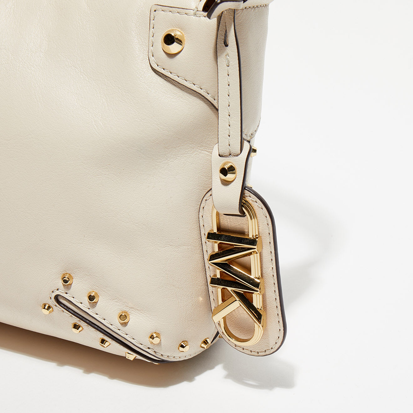 Michael Kors Sac porté épaule en Cuir Astor écrue - 20x10x5 cm