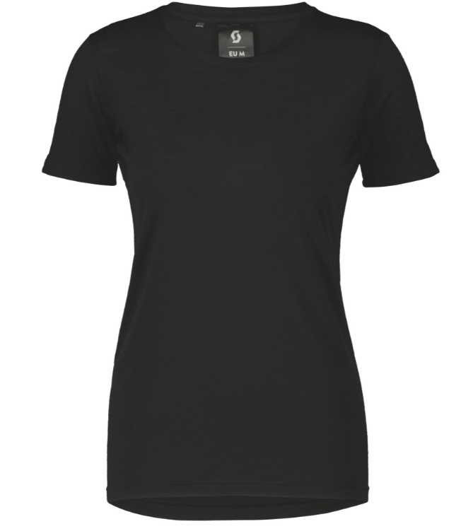 SCOTT Commuter Merino T-shirt til Kvinder, Sort