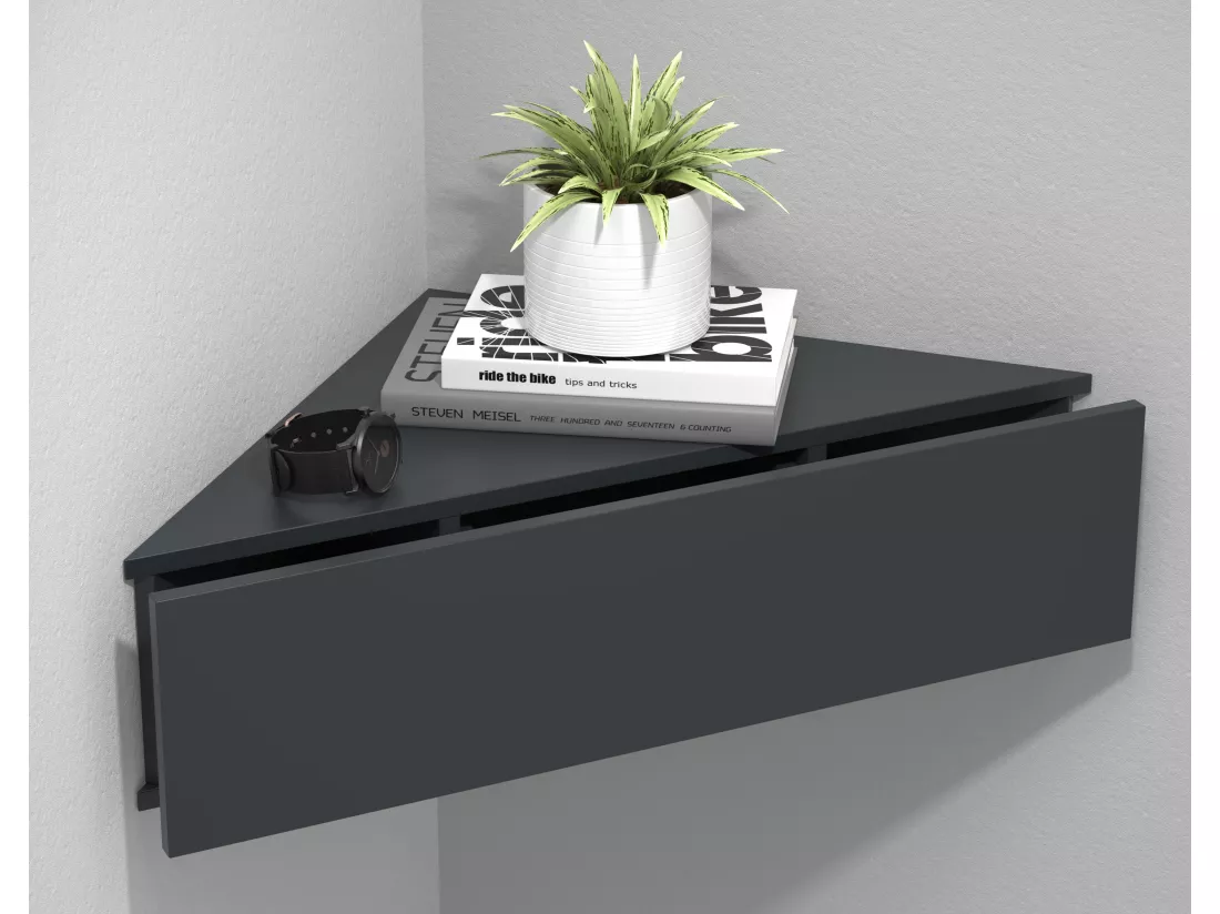 Étagère d'angle murale tiroir table de nuit UsalS