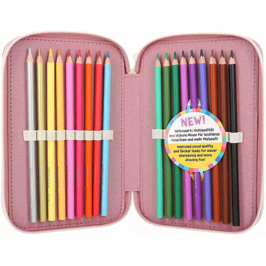 Depesche Federtasche COSY mit Applikation TOPModel 8 x 13 x 20 cm altrosa
