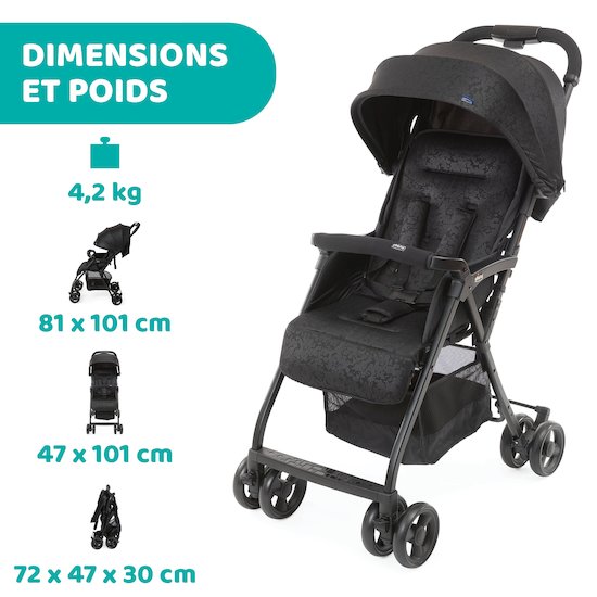 Poussette OHlala 3   Jet Black        de               Chicco