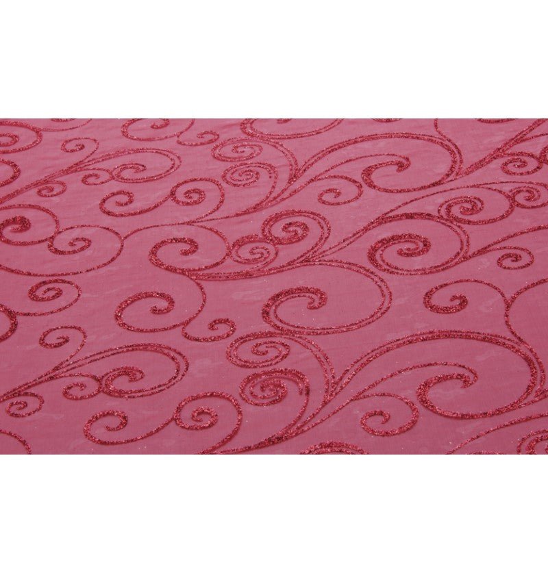 Rode Tafelloper Glitters 5M 36cm