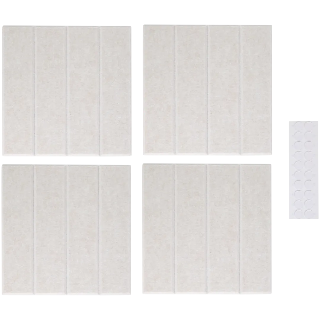 Wandpaneel van vilt 30 x 30 cm | 4 stuks | diverse varianten