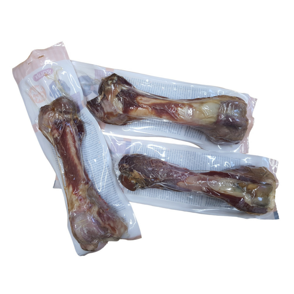 3 os de jambon de 300g minimum pour chiens.