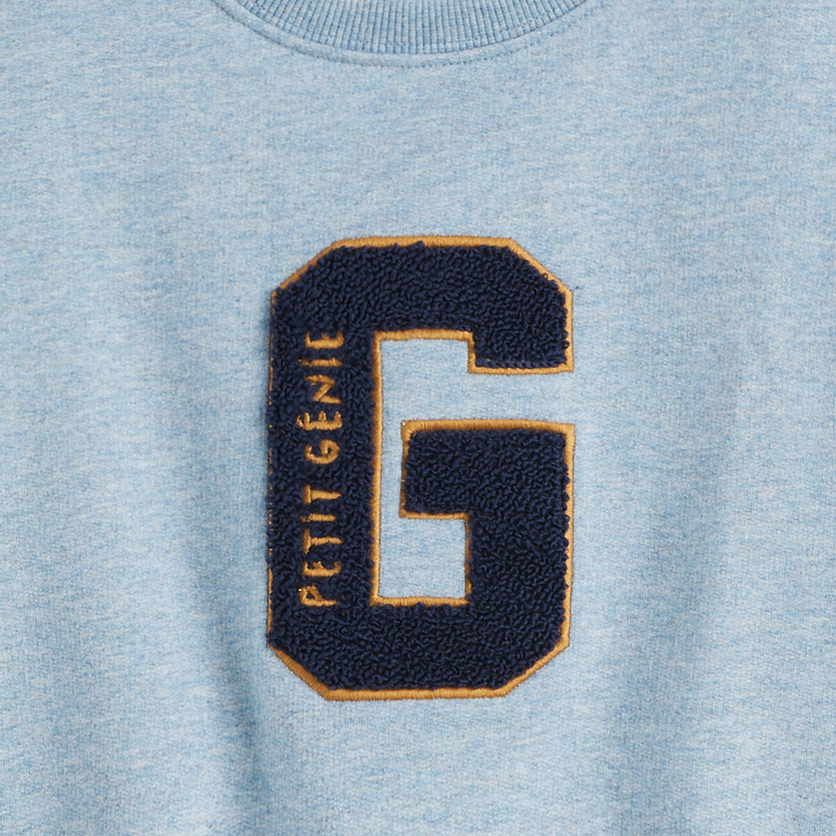 COLEÇÕES LA REDOUTE<br>Suéter de gola redonda, fleece, aplique bordado em bouclette