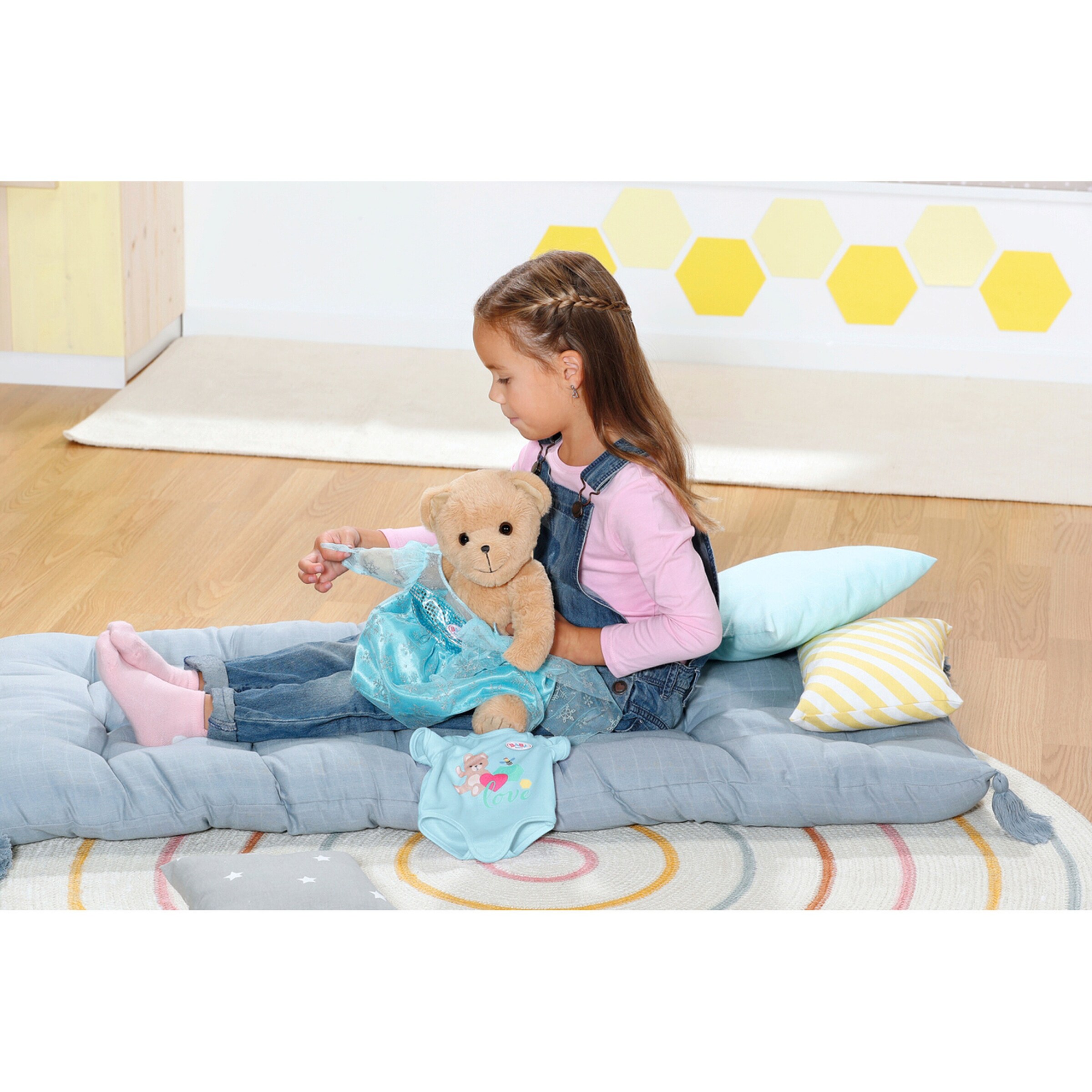 Zapf Creation - BABY BORN Kuscheltier Bär 36cm blau