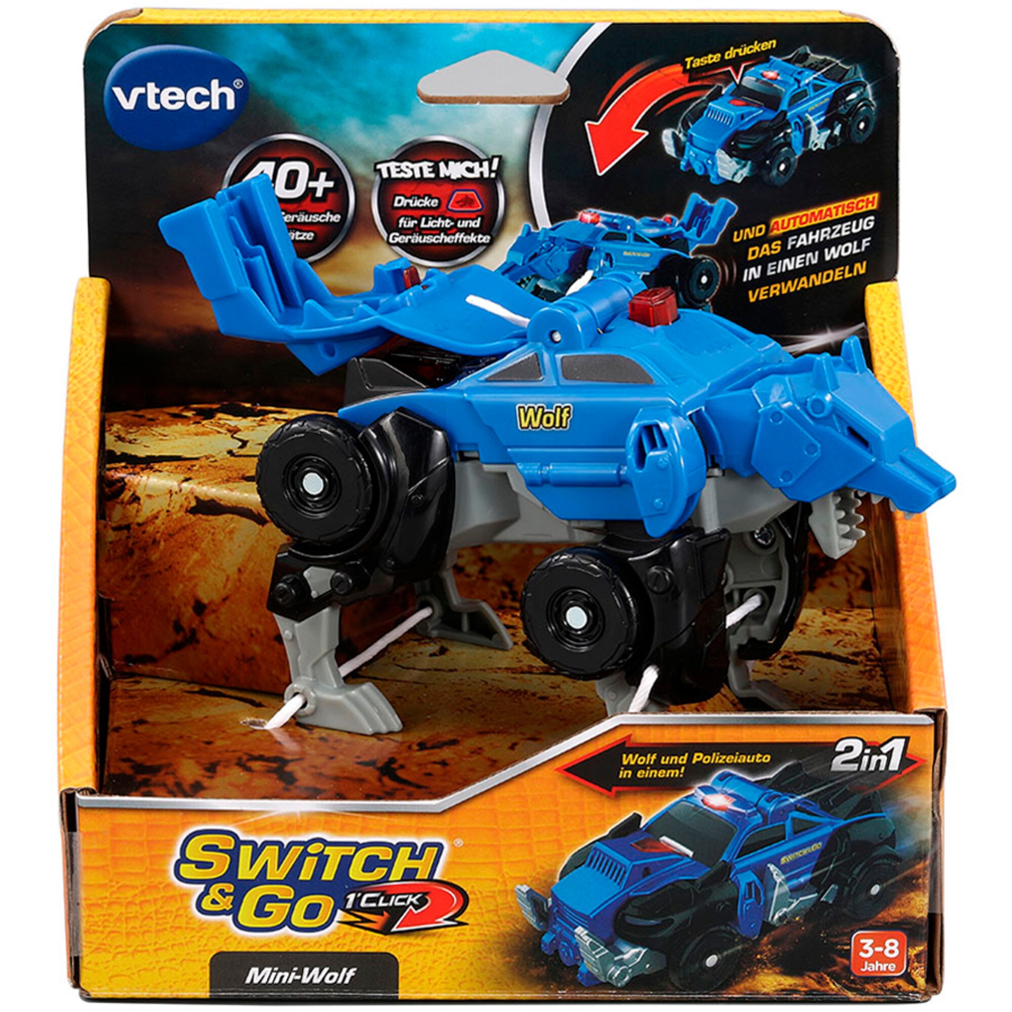 Vtech Spielfigur Switch & Go Dinos - OneClick-Mini-Wolf