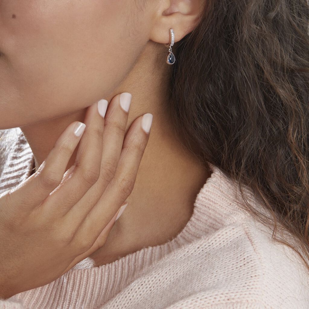 Creoles Jerusha Argent Blanc Oxydes De Zirconium