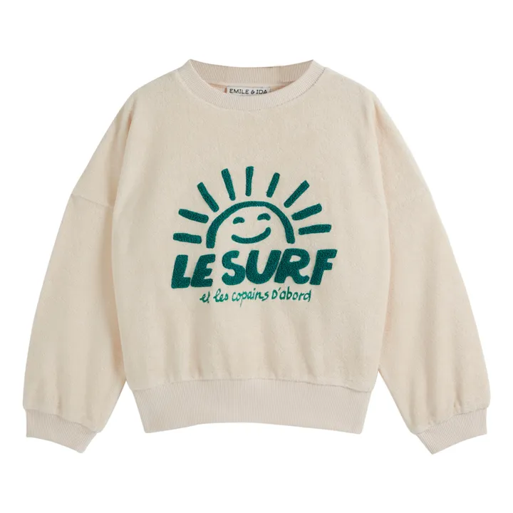 Emile et Ida Sweat Surf Eponge | Ecru