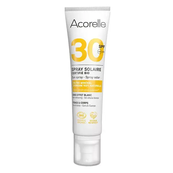 Protetor solar em spray Acorelle Organic FPS 30 100ml
