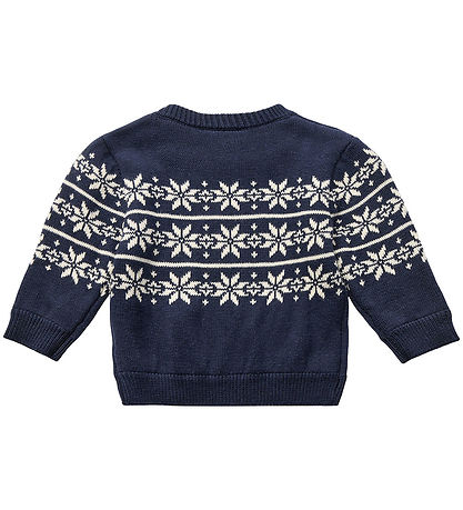 Petit by Sofie Schnoor Bluse - Strik - Dark Blue m. M?nster