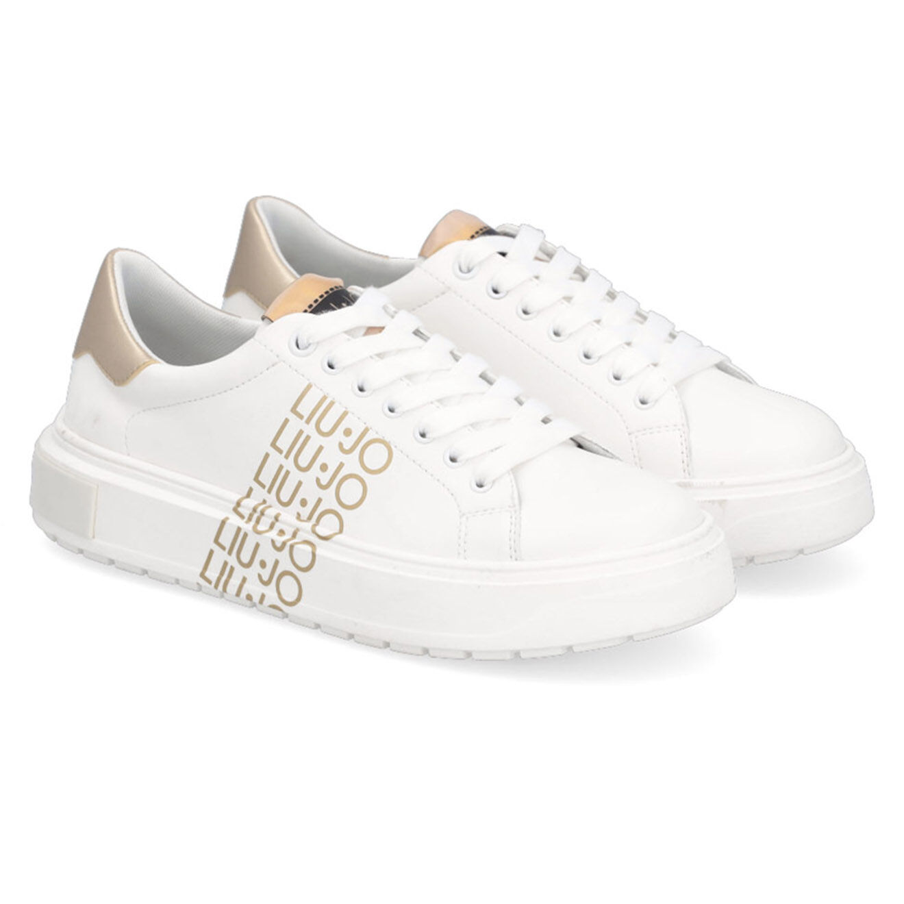 Liu-Jo Sneakers en Cuir Wania blanc/doré