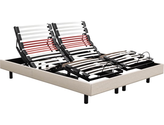 EPEDA - Sommier Electrique 2 x 90 x 200 Horizon 1620D lin + 2x balade équilibré