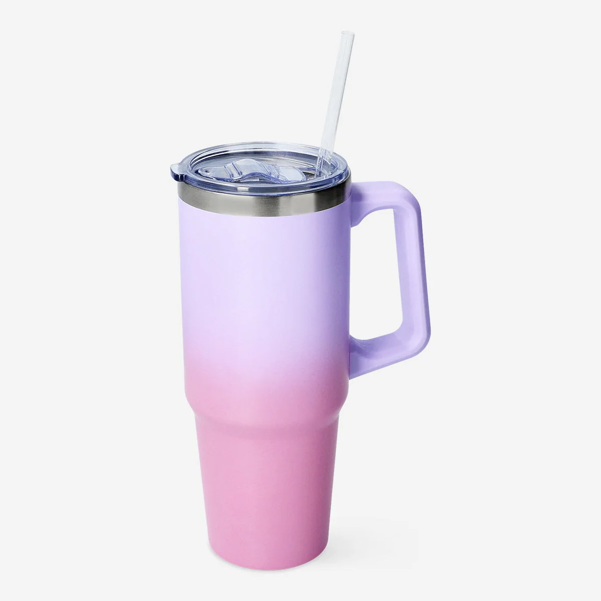 Gradientglas med låg og sugerør - 850 ml