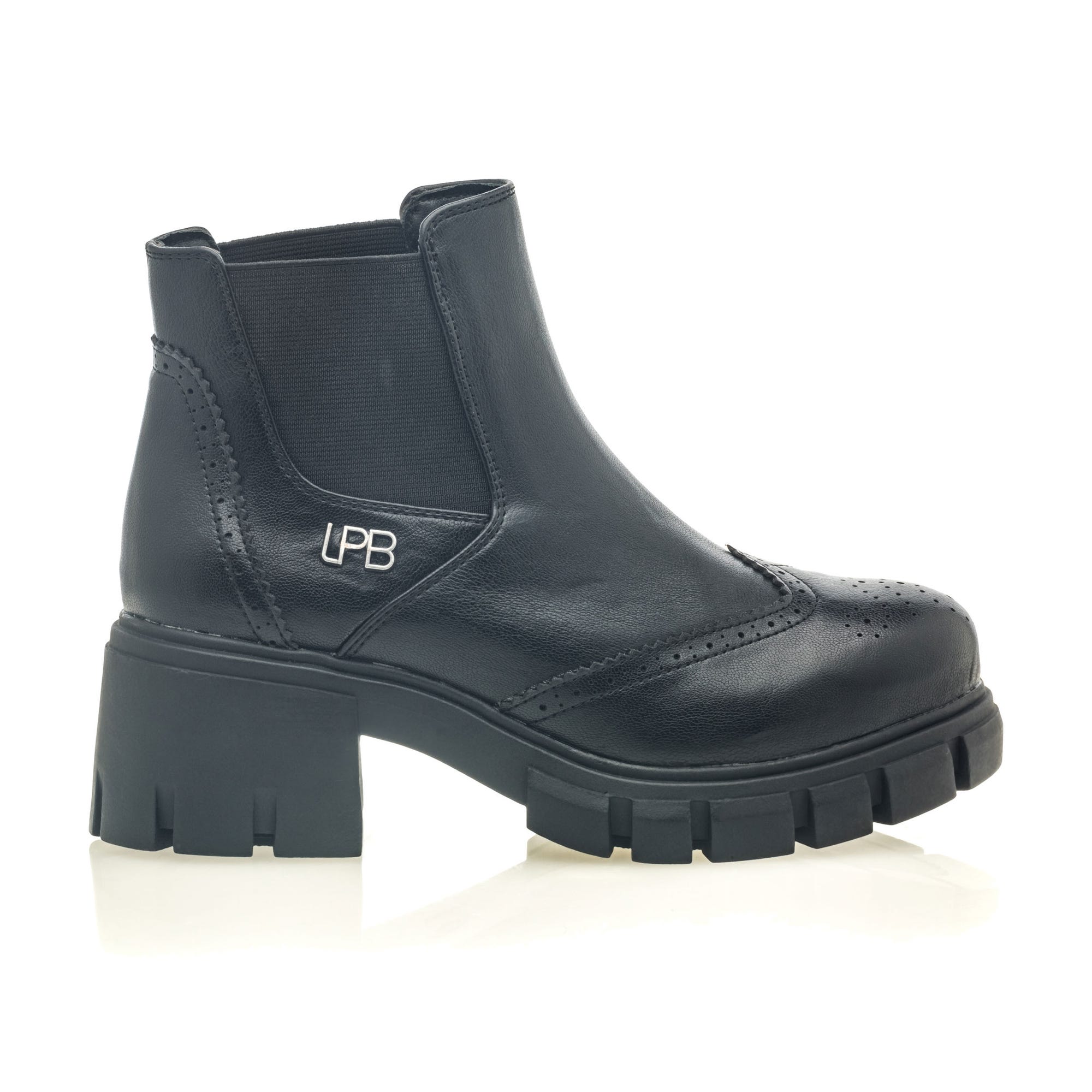 Boots chelsea à talon Femme noir
