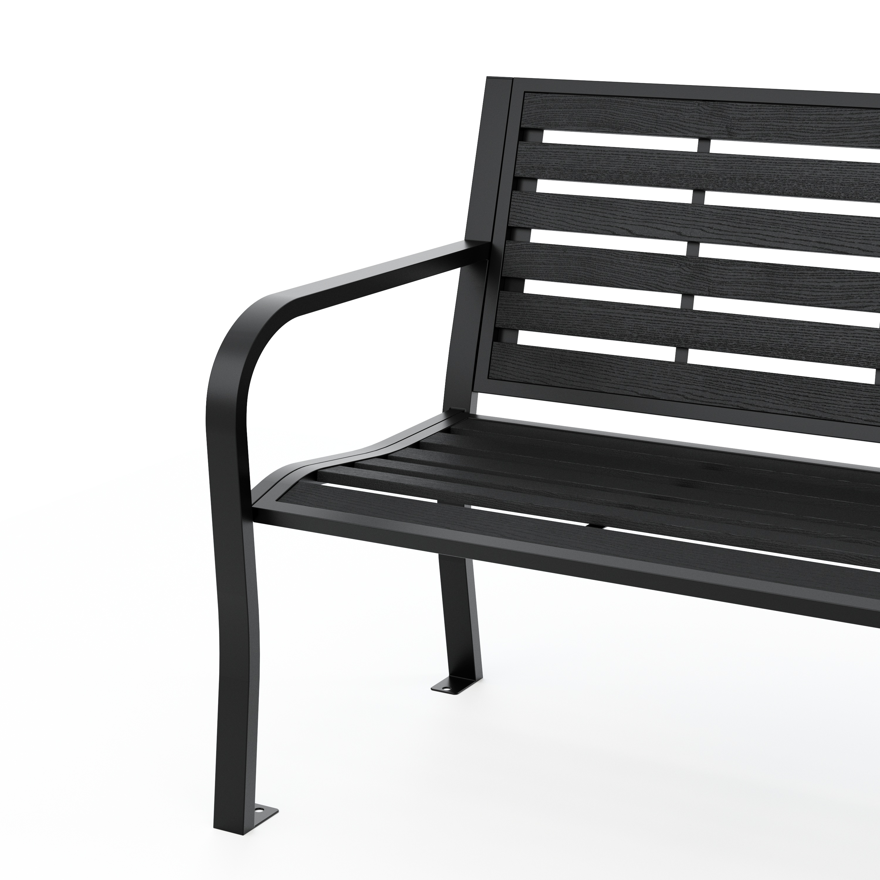 Gartenbank DARIO 125 cm schwarz