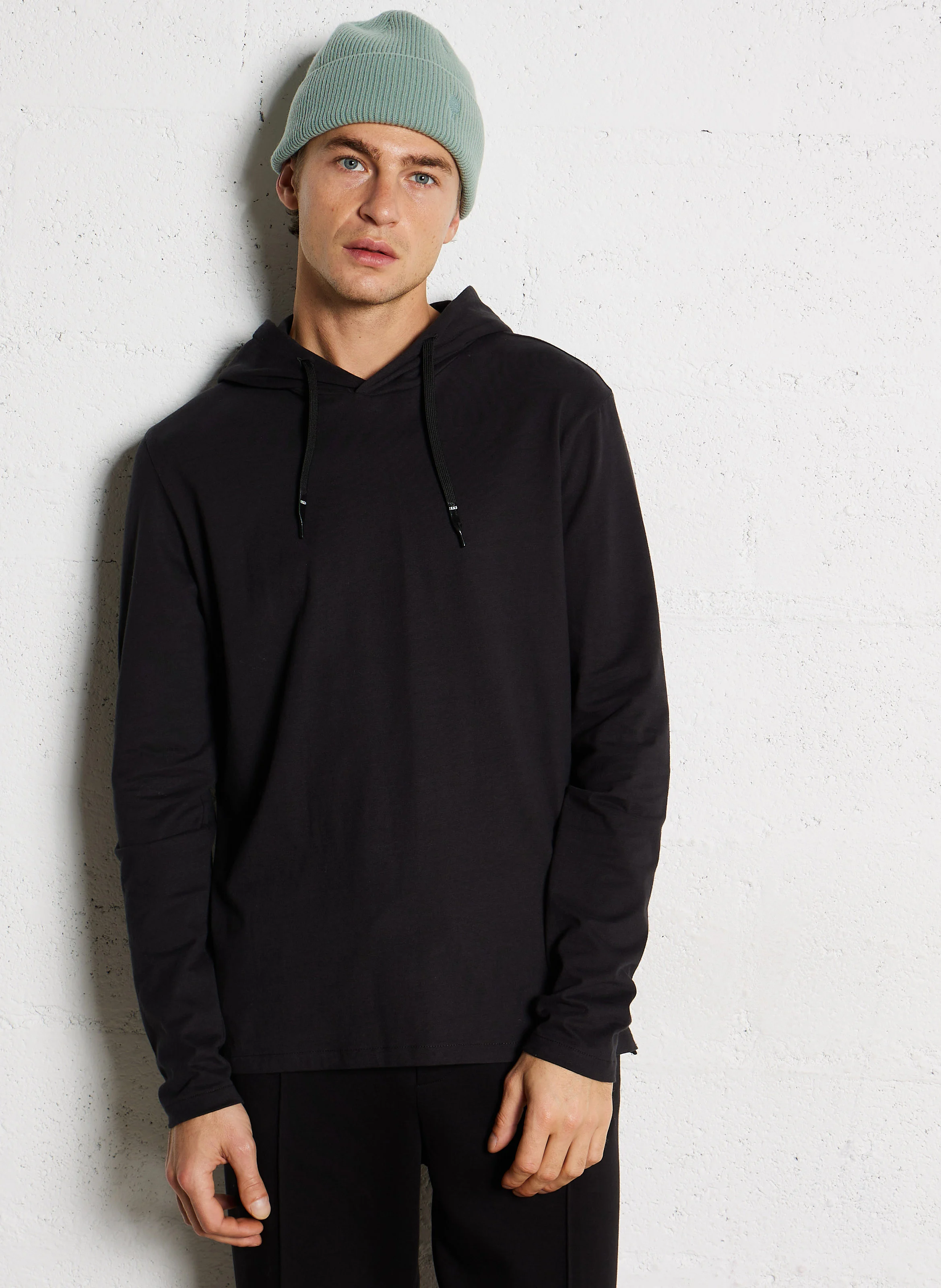 Sweat à capuche en coton mélangé | Gris