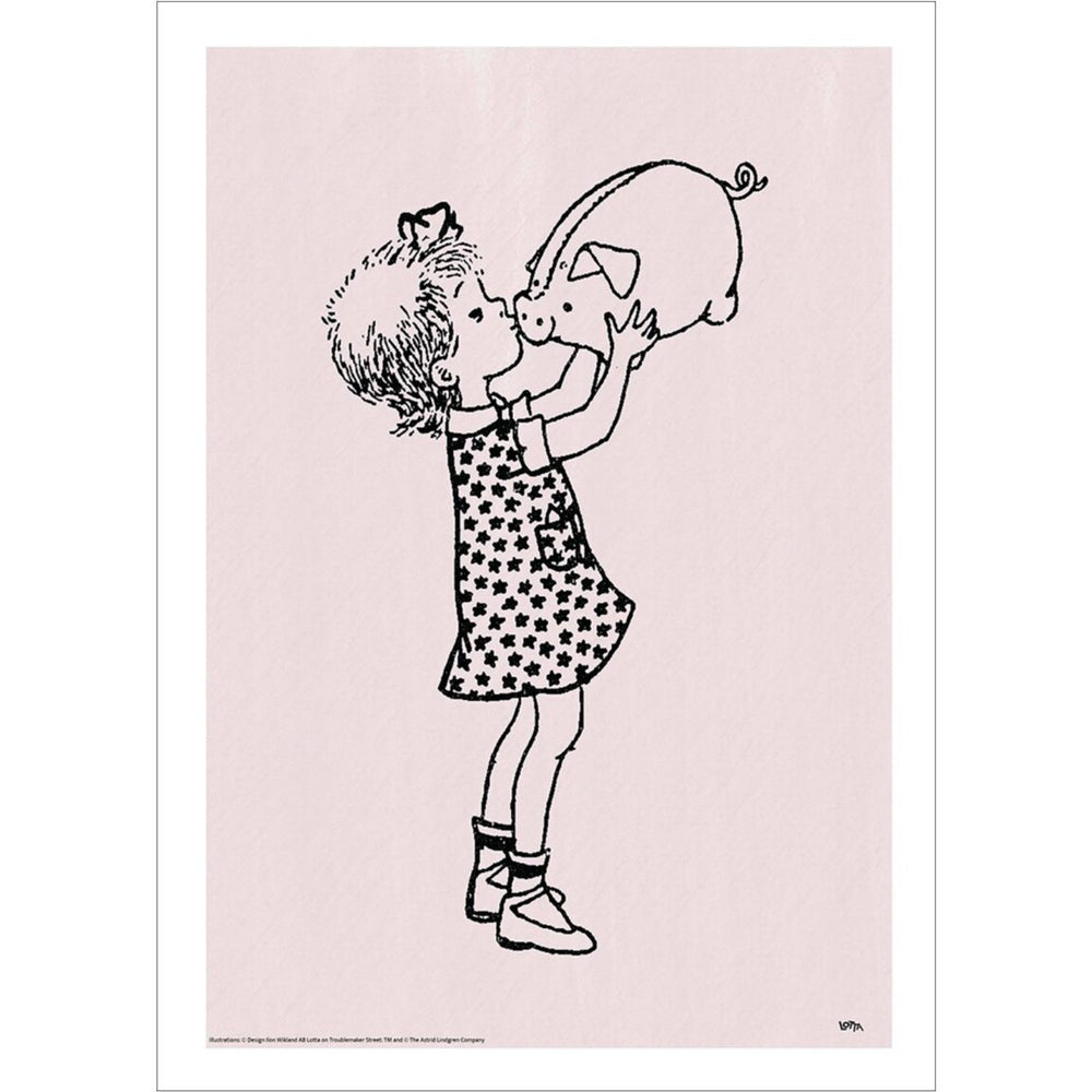 Køb Poster & Frame Astrid Lindgren - Pig Snout - Lotta