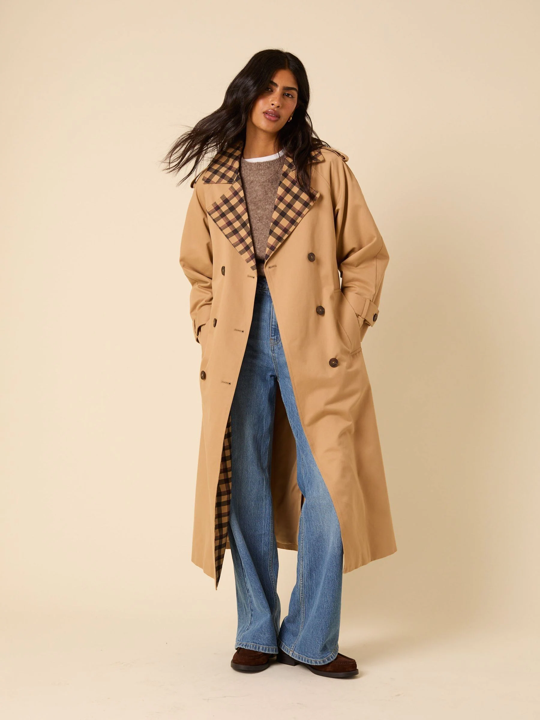 Nobodys Child Contrast Okasan Trench Coat