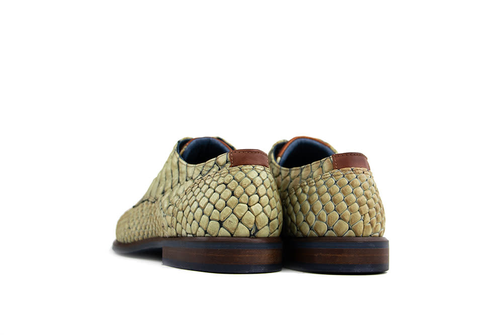 Berkelmans Veterschoen Cartagena Reptile Beige Zulu