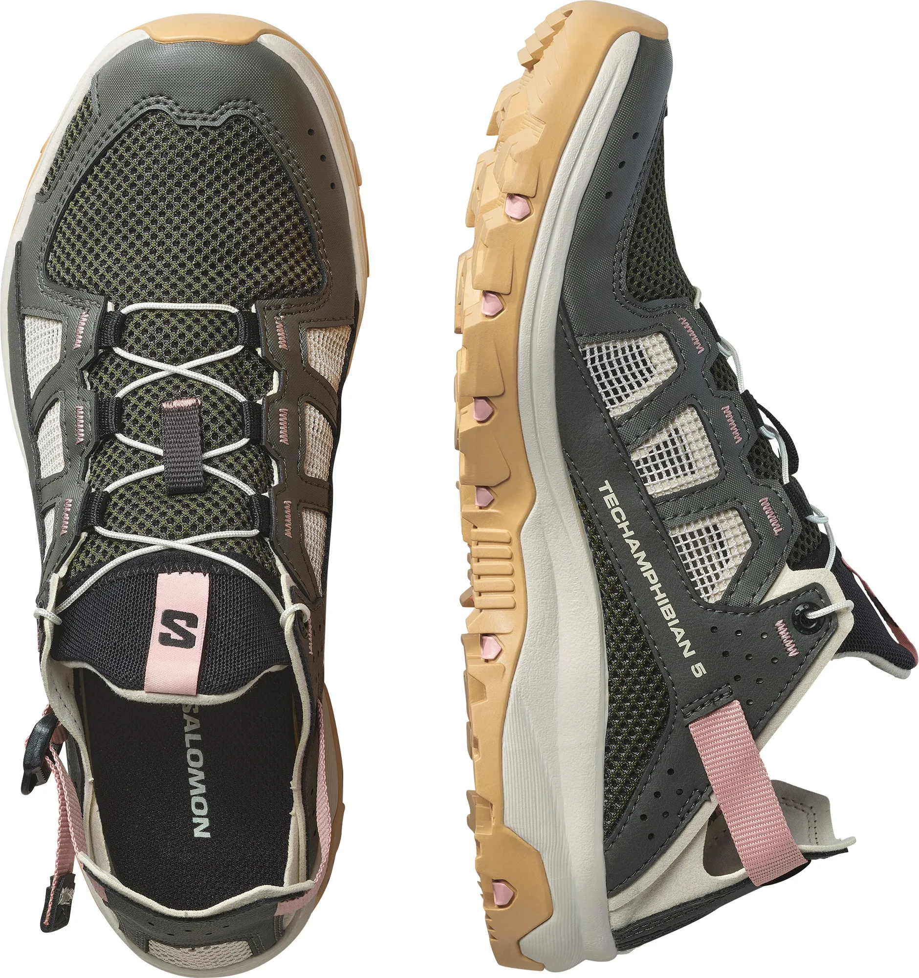 Salomon Techamphibian 5 Peat/rainy Day/hyma Pink