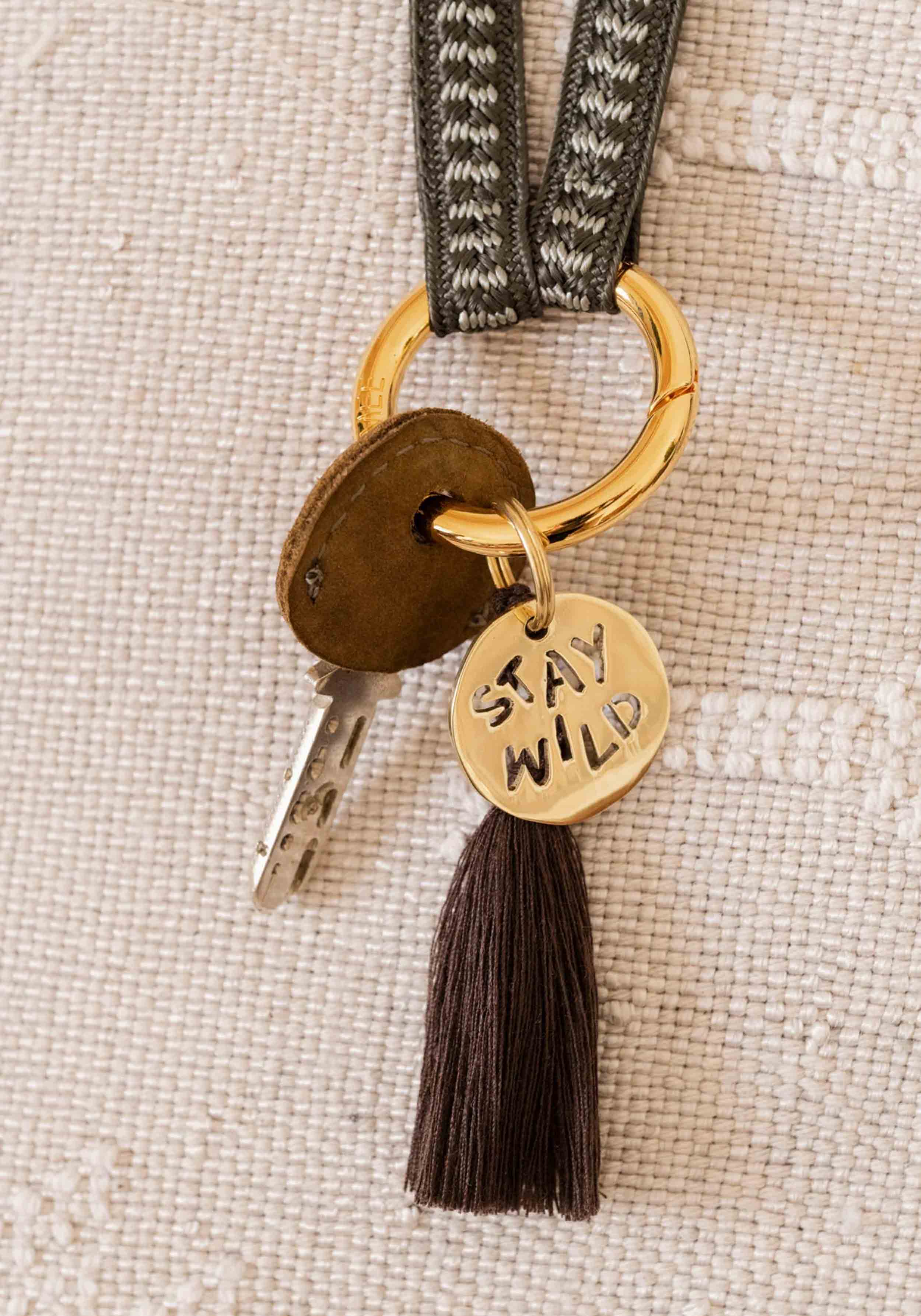 YOOMEE Mini-Schlüsselband Keychain Zahra Artichoke Silver