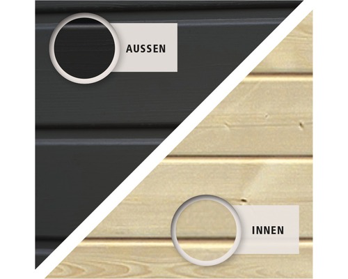 AKUBI Benjamin paalwoning, hout, terragrijs
